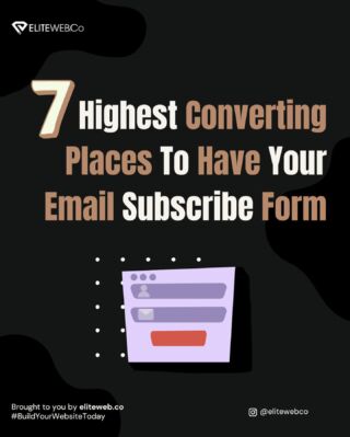 Get more subscribers with your email subscribe form. 📈📧
.
.
.
Here are 7 great tips 👉
.
Read up on how we compare to Mailchimp in our blog! 
.
#eliteweb #hosting #emailmarketing #website #marketing #subscribe #buildyourwebsitetoday
#emailmarketing #emailmarketingtips #emailmarketingstrategy #emailmarketingsoftware