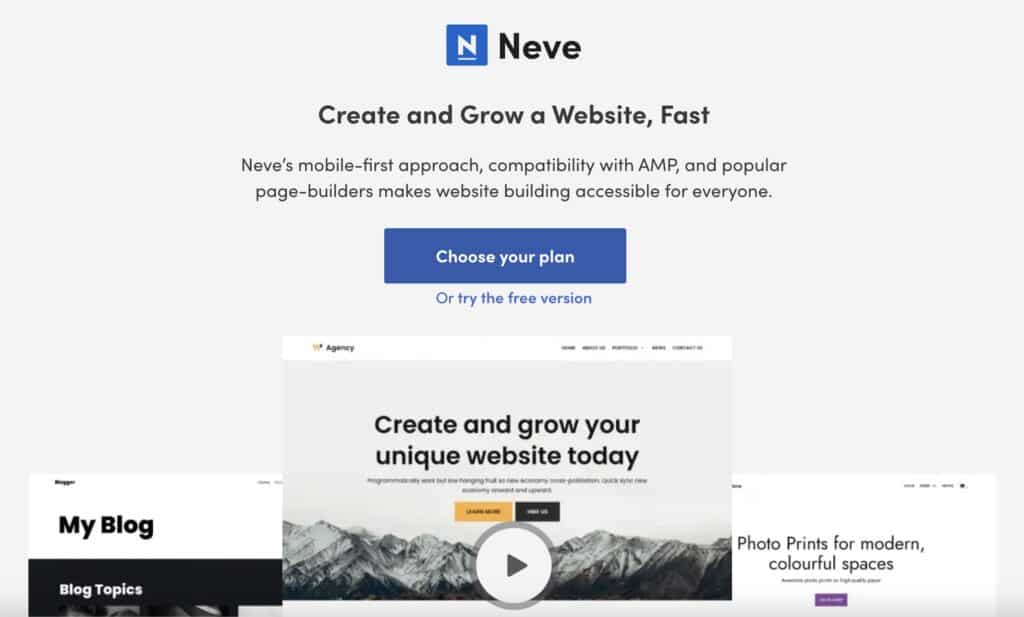 Use Neve for your WooCommerce theme