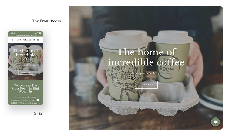 online store builder coffee example